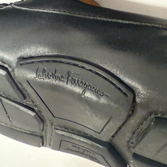 Salvatore Ferragamo Black Leather Gancini Bit Driver Loafers - Size 11 EEE Wide - Picture 7 of 16